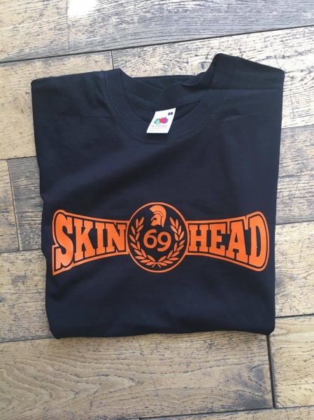 Skinheads England T-Shirt Black & White